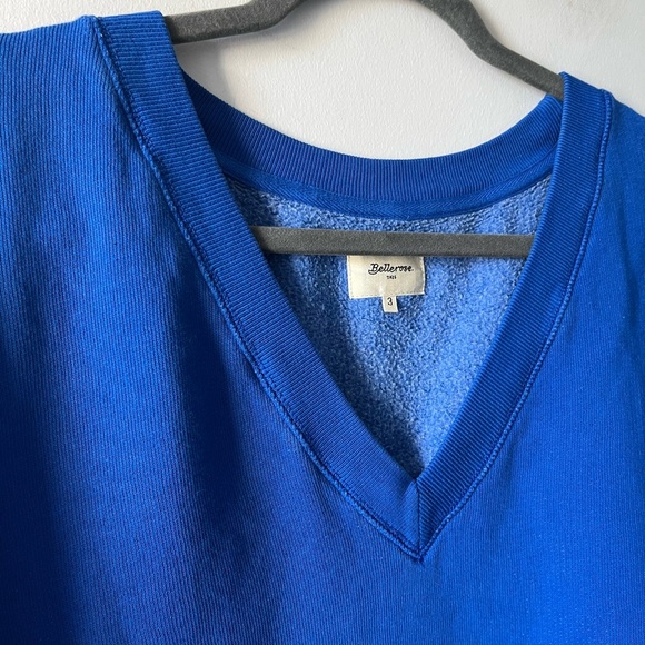 BELLEROSE Royal Blue V-Neck Fellow Sweatshirt - Picture 3 of 15